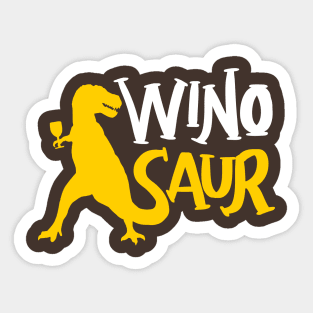 WinoSaur - Funny Wine Lover Shirts And Gifts - T-Rex Sticker